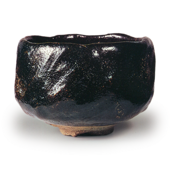 Black Tea Bowl, Inscribed “Kogetsu,” by Ryo