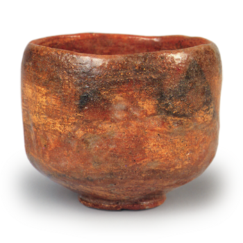 Red Tea Bowl, Inscription: “Ume,” by Ryōin