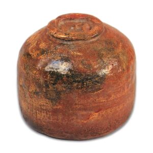 Red Tea Bowl, Inscription: “Ume,” by Ryōin
