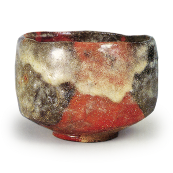 Red Tea Bowl by Kōnyū