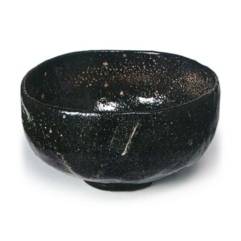Black Tea Bowl, Inscribed “Wakamidori,” by Dōnyū