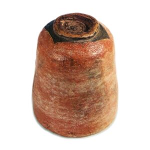 Red Tea Bowl, Inscribed “Sanjin,” by Dōnyū