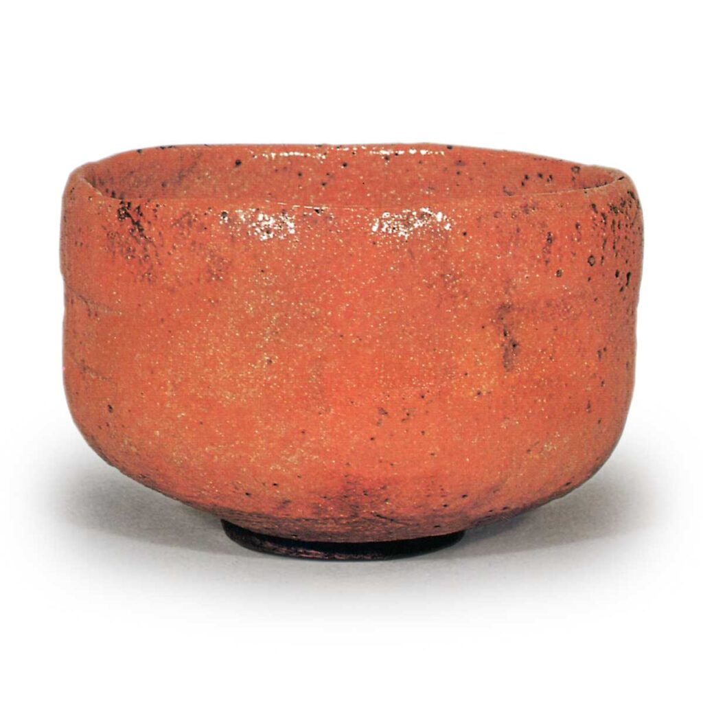 Red Tea Bowl, Inscribed “Wakayama Dōnyū”