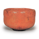 Red Tea Bowl, Inscribed “Wakayama Dōnyū”