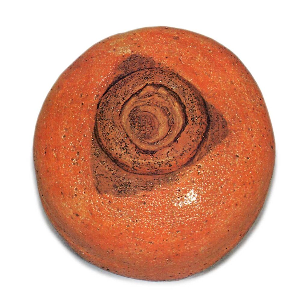 Red Tea Bowl, Inscribed “Wakayama Dōnyū”