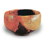 Red Tea Bowl, Inscription: “Rainbow,” by Dōnyū