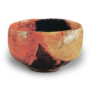 Red Tea Bowl, Inscription: “Rainbow,” by Dōnyū