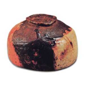 Red Tea Bowl, Inscription: “Rainbow,” by Dōnyū