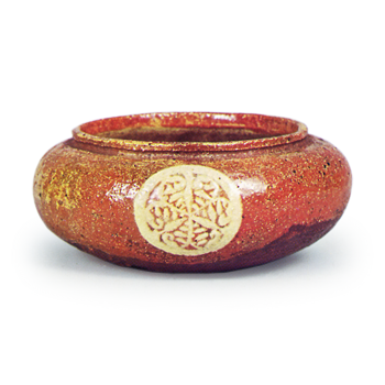 Red Raku Teapot by Dōin