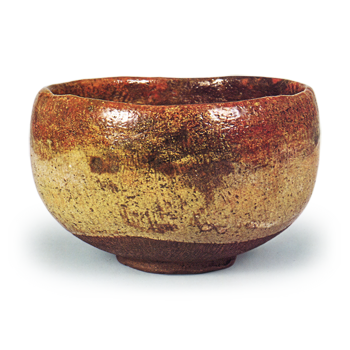 Red Tea Bowl, Inscribed “Hotei,” by Dōraku