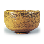Red Tea Bowl, Inscription: “Shiba no Iori, Dōraku”