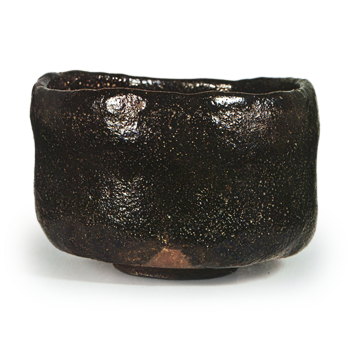 Black Tea Bowl, Inscription: “Hatsuyuki,” by Ichinyu
