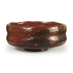 One Black Flat Tea Bowl