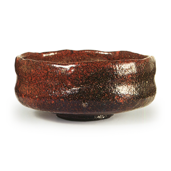 One Black Flat Tea Bowl