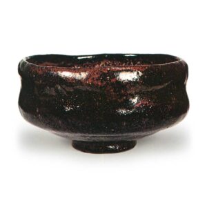 Black Flat Tea Bowl, Inscribed “Kogetsu,” by Ichinyu