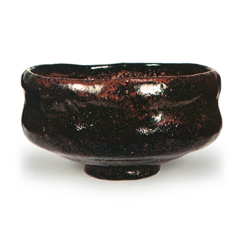 Black Flat Tea Bowl, Inscribed “Kogetsu,” by Ichinyu