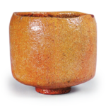 Red Cylindrical Tea Bowl, Single Piece