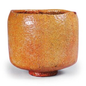 Red Cylindrical Tea Bowl, Single Piece