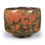 Red Tea Bowl, Inscription: “Hana-ikada,” by Sōnyū