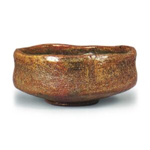 Akabira Tea Bowl, Inscription: Seikaiha, by Soju
