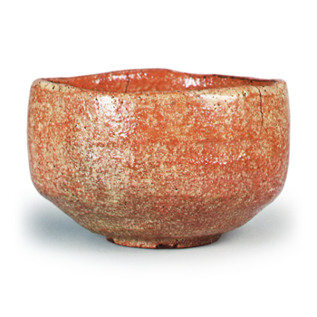 Sanyu: tea bowl, known as "kaiko", Red Raku