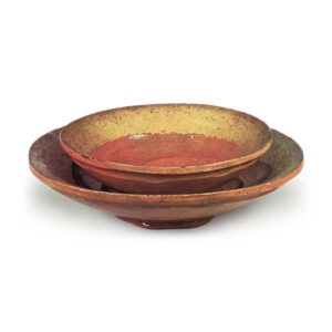 Chōnyü: nest of two tea bowls, Red Raku