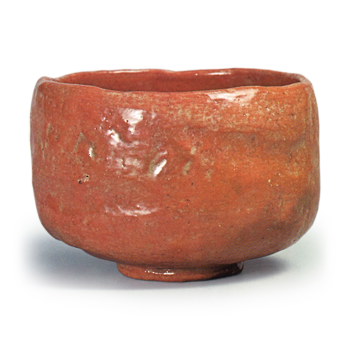 Tokunyu: tea bowl, Red Raku