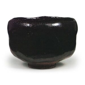 Ryōnyü: tea bowl, known as "Ne-no-hi", Black Raku