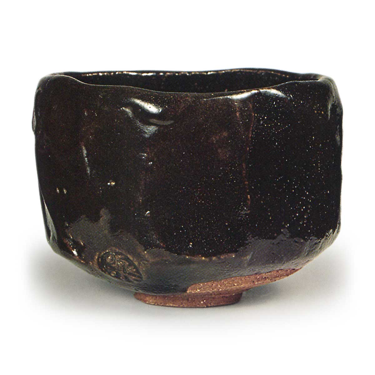 Ryōnyü: tea bowl, known as "Iwao", Black Raku