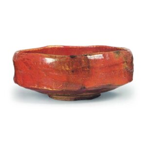 Ryōnyü: shallow tea bowl,known as "Seiryo", Red Raku