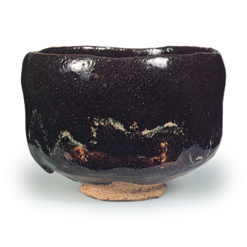Tannyũ: tea bowl, known as "Yamaji no Yuki", Black Raku