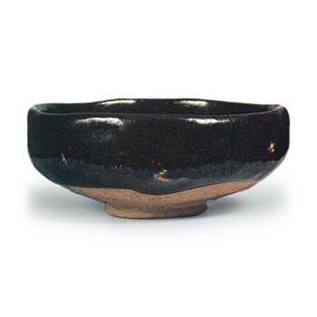 Tannyū: shallow tea bowl, known as "Kaisen", Black Raku