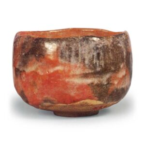 Keinyü: tea bowl, Red Raku