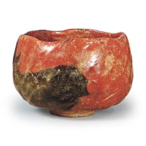 Keinyü: tea bowl, Red Raku