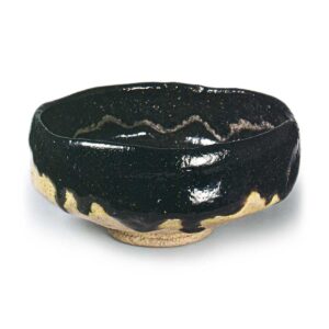 Könyū: shallow tea bowl, Black Raku