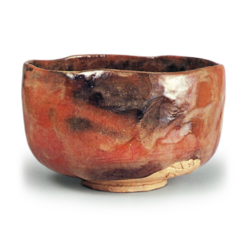 Könyü: tea bowl, known as "Fuku-wa-uchi", Red Raku