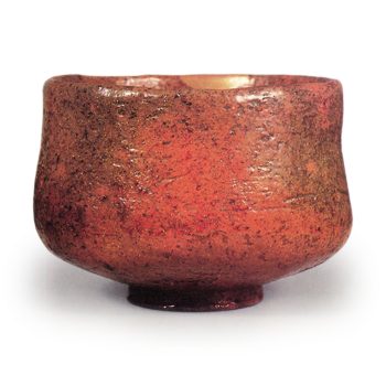 Ōhi I (pupil of Raku IV): tea bowl, amber glaze