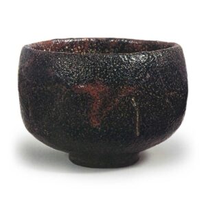 Ichigen: tea bowl, known as "Suminoe", Black Raku