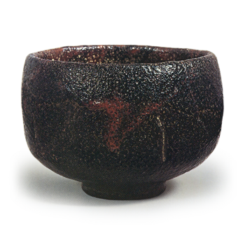Ichigen: tea bowl, known as "Suminoe", Black Raku