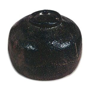 Ichigen: tea bowl, known as "Suminoe", Black Raku