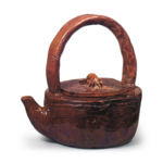 Ōhi I: water pitcher with handle, amber glaze