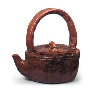 Ōhi I: water pitcher with handle, amber glaze