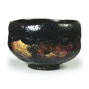 Ōhi V: tea bowl, Black Raku