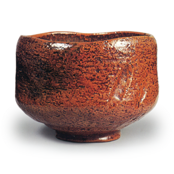 Õhi II: tea bowl, known as "Mematsu", amber glaze
