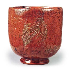 Õhi III: cylindrical tea bowl, amber glaze