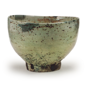 雨漏堅手茶碗 若菜