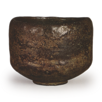 长次郎黑乐茶碗 鸢尾花