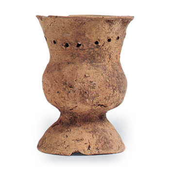 土師器 有孔台付壺