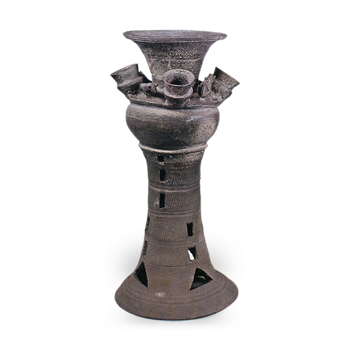 須恵器 装飾付子持台付壺