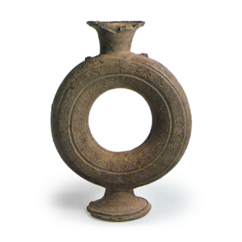 須恵器 台付環状提瓶